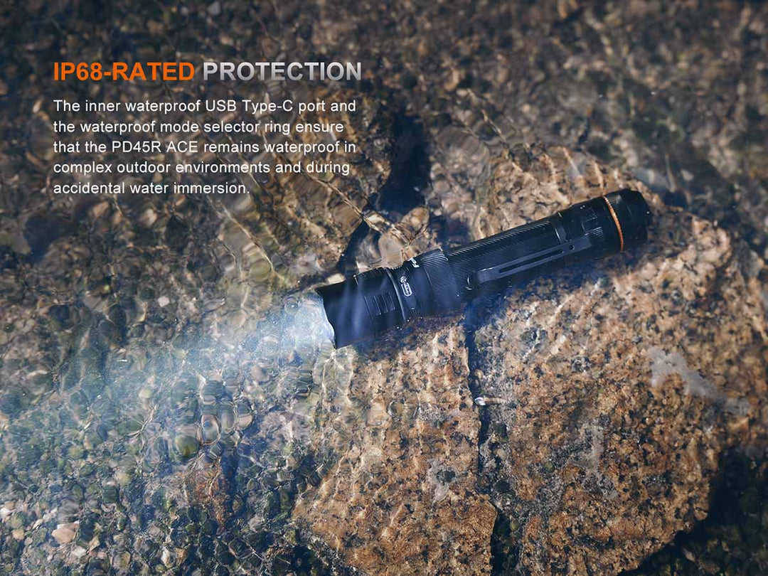 Fenix PD45R ACE Multi-Mode Rechargeable Flashlight (3200 Lumens)