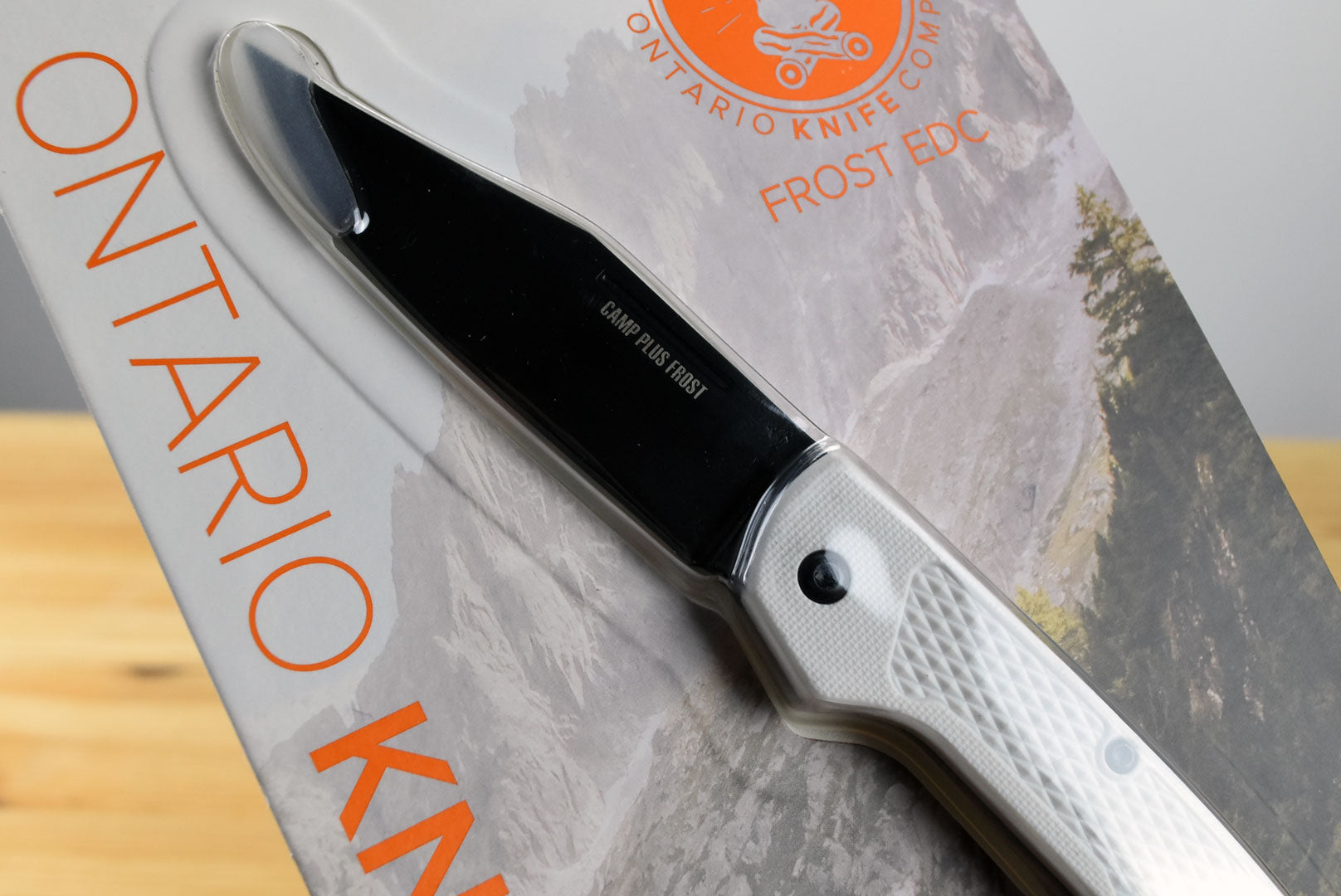 Ontario Camp Plus EDC Folding Knife (Frost White GFN Handle)