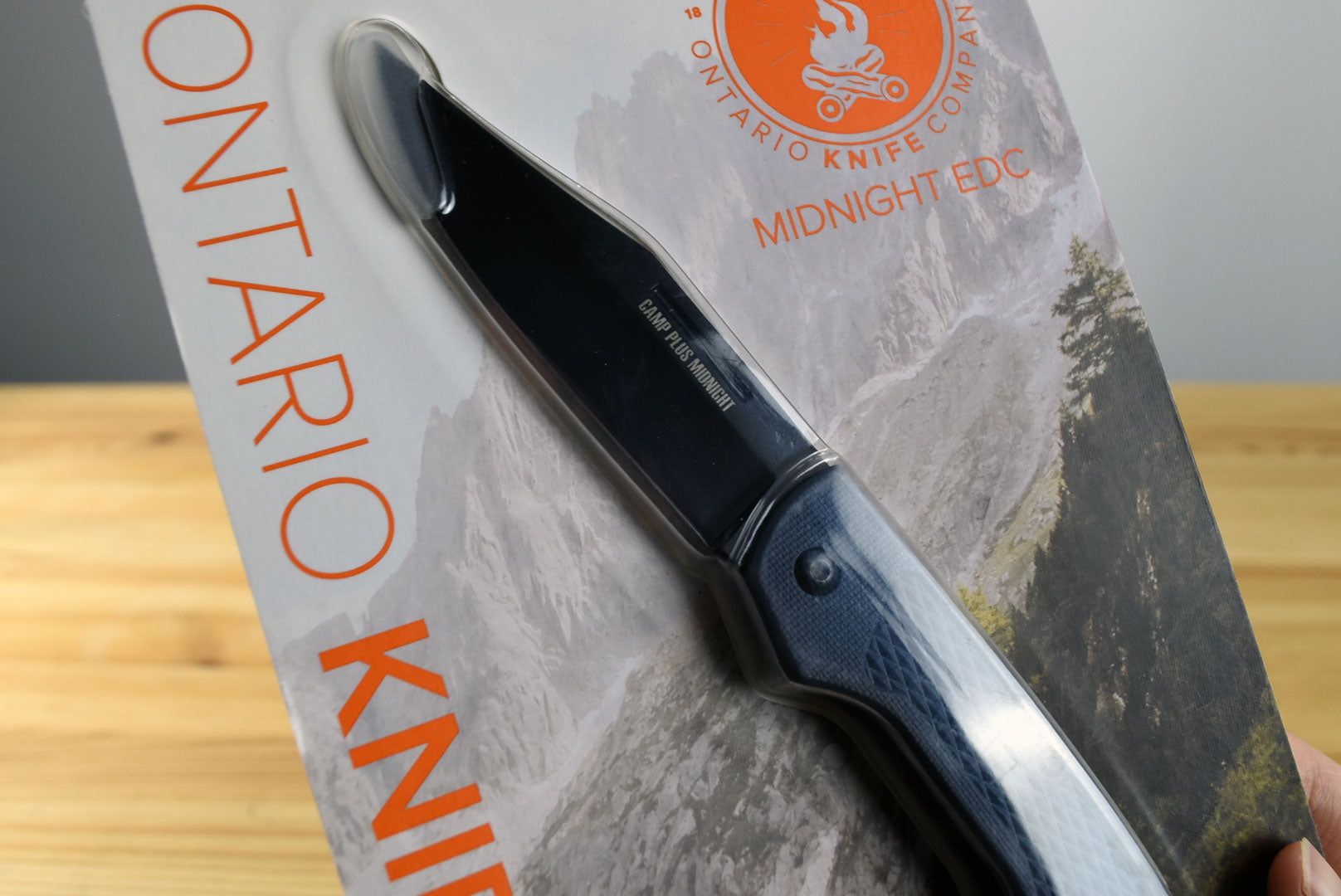 Ontario Camp Plus EDC Folding Knife (Midnight Gray GFN Handle)