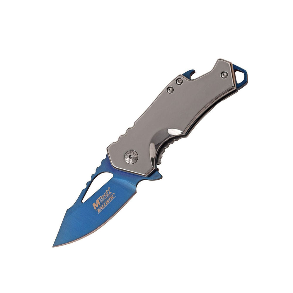 MTech MTA882S Framelock Assisted Folding Blade (Blue Ti Coated)