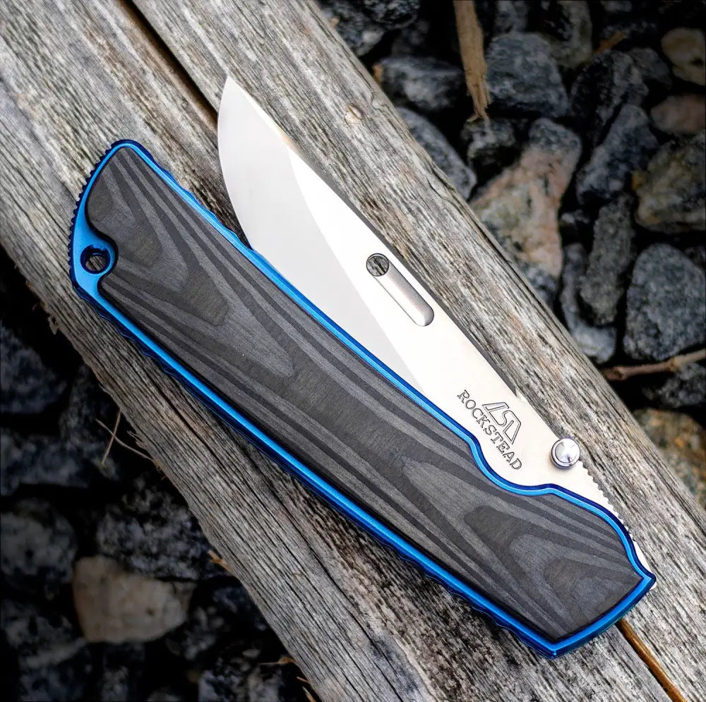 Rockstead HIGO II X-CF-ZDP (BL) Folding Knife (Carbon Fiber Handle)