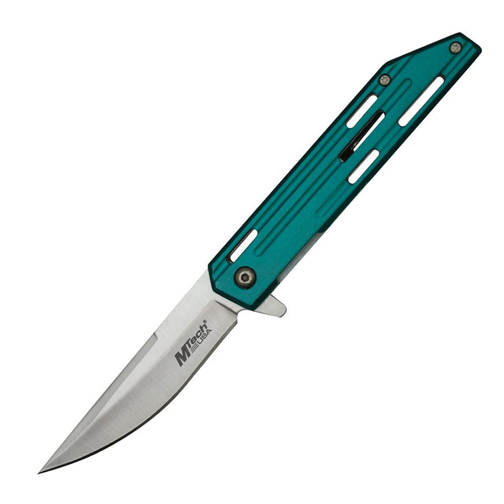 MTech MTA1200 Linerlock Assisted Folding Blade (Teal Handle)