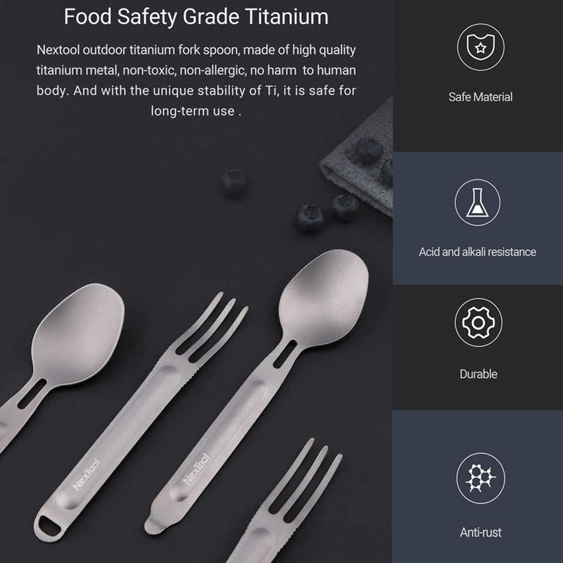 NexTool KT5525 Cutlery Set (Titanium)