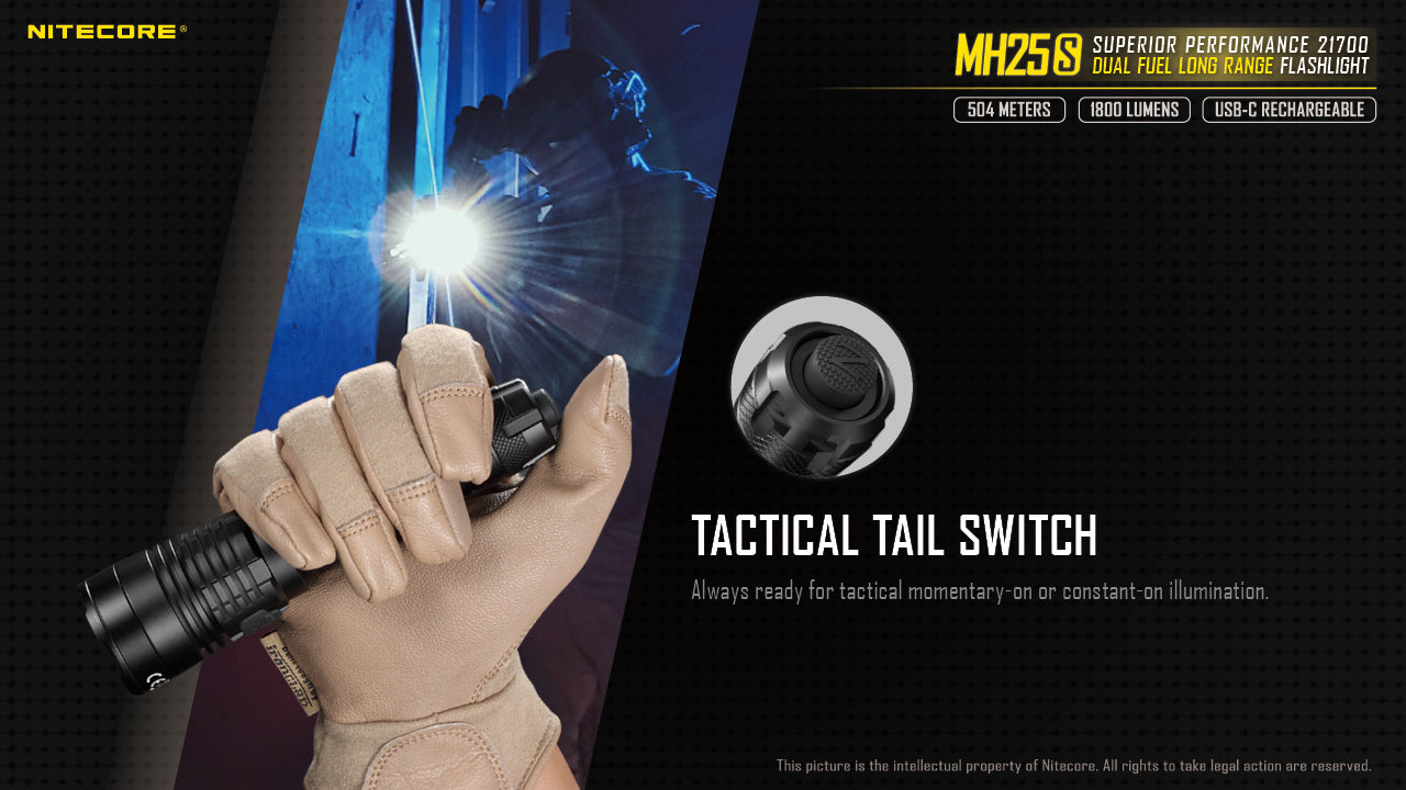 Nitecore MH25S Rechargeable Flashlight (1800 Lumens)