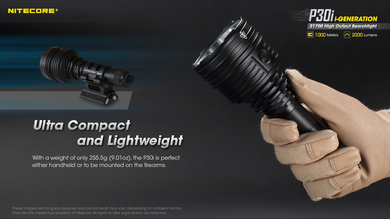 Nitecore P30i Rechargeable LED Flashlight (2000 Lumens)
