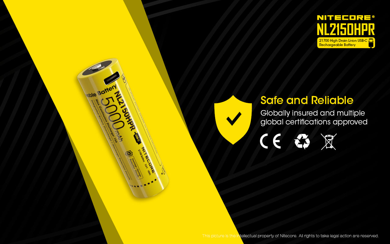 Nitecore Battery 21700 NL2150HPR