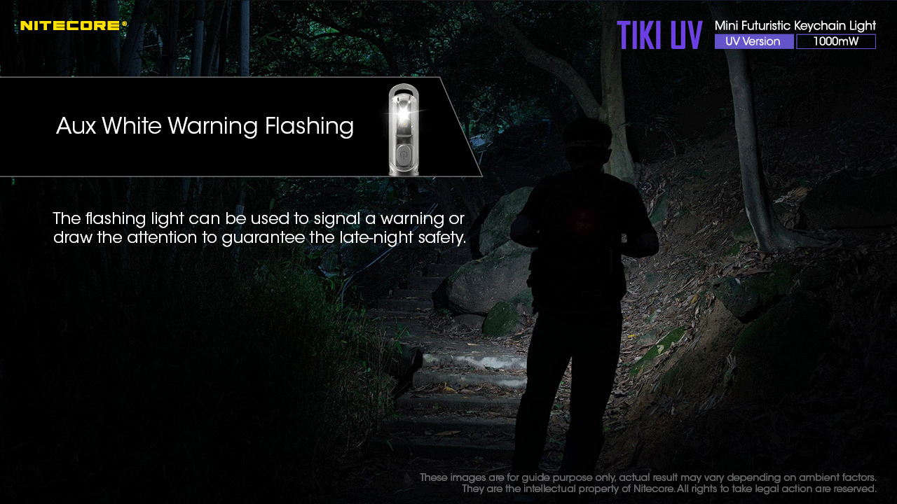 Nitecore TIKI UV & HCRI White LED Rechargeable Flashlight