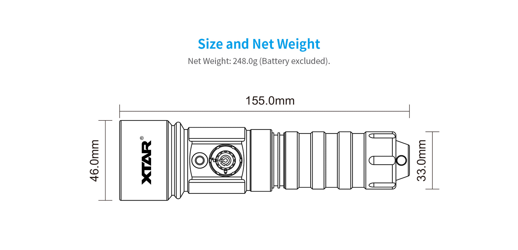 Xtar Whale D26W Diving LED Flashlight (1000 Lumens)