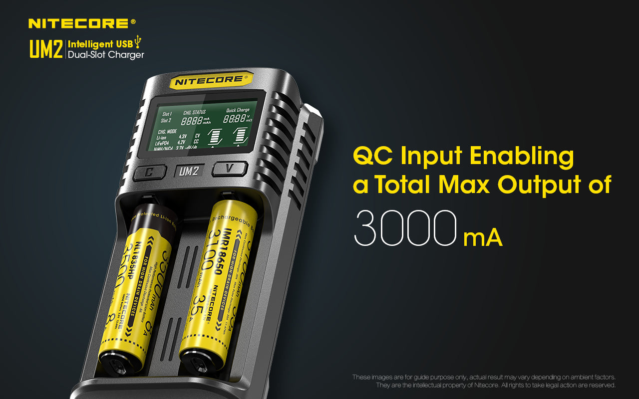Nitecore UM2 Intelligent USB Dual-Slot Battery Charger - Thomas Tools