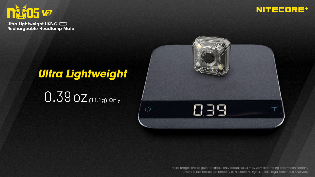 Nitecore NU05 V2 Kit Mini Signal Rechargeable Headlamp (40 Lumens)