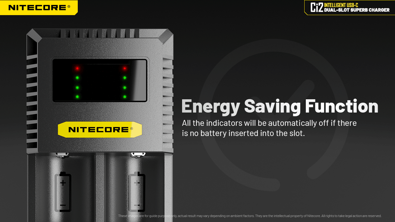 Nitecore Ci2 Intelligent USB-C Dual-Slot Battery Charger
