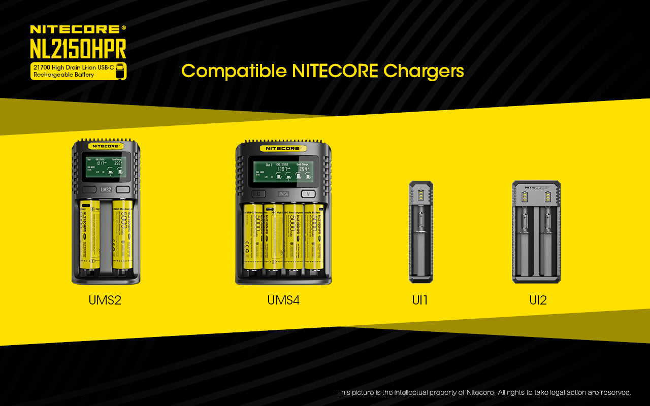 Nitecore Battery 21700 NL2150HPR