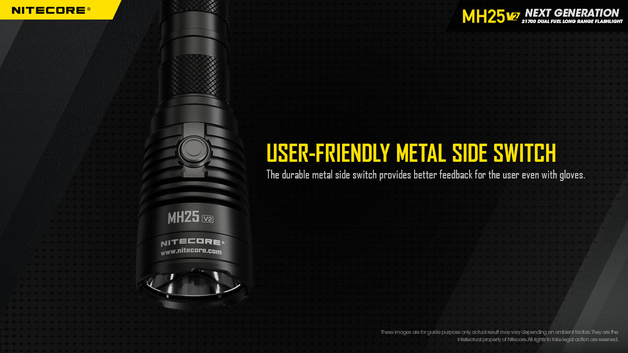 Nitecore MH25 V2 LED Rechargeable Flashlight (1300 Lumens)