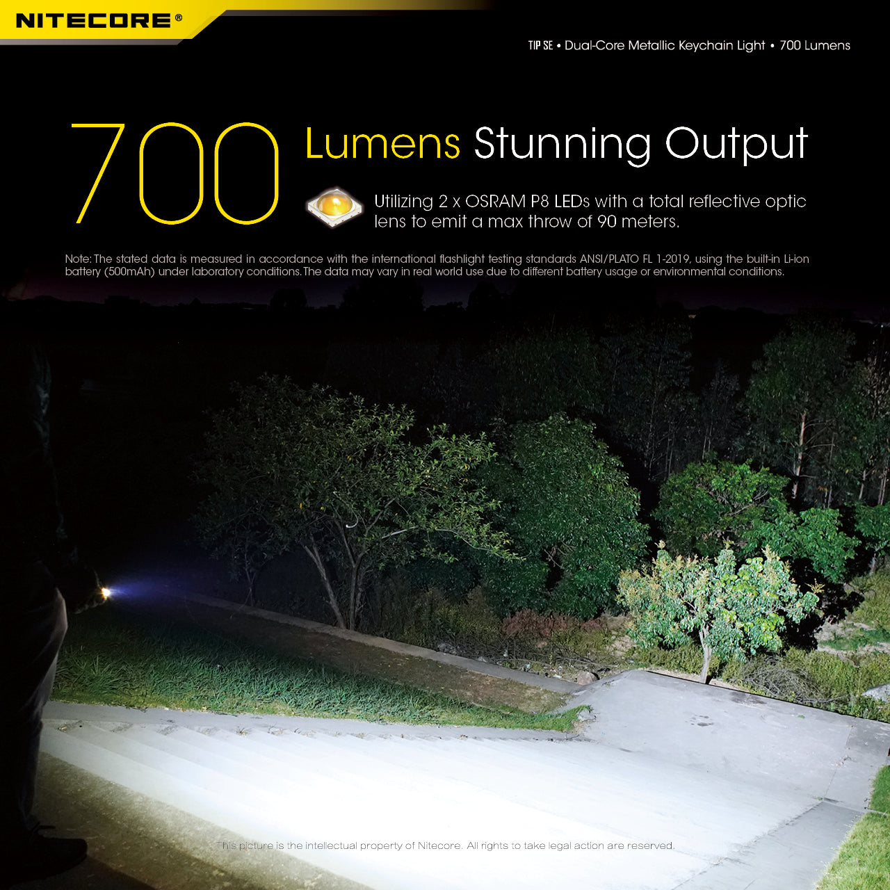Nitecore TIP SE Keychain Rechargeable Flashlight (700 Lumens) (2 Versions)