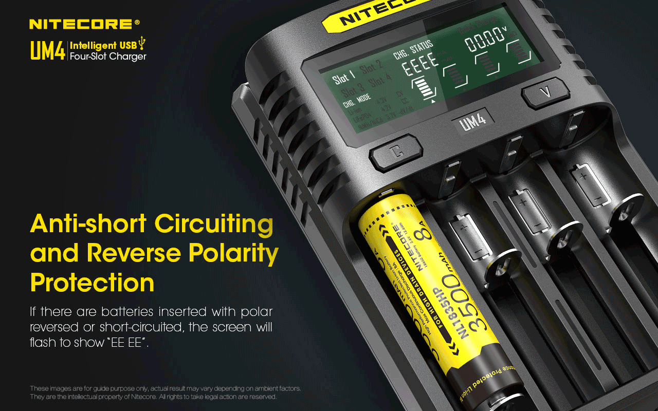 Nitecore UM4 Intelligent USB Four-Slot Battery Charger - Thomas Tools