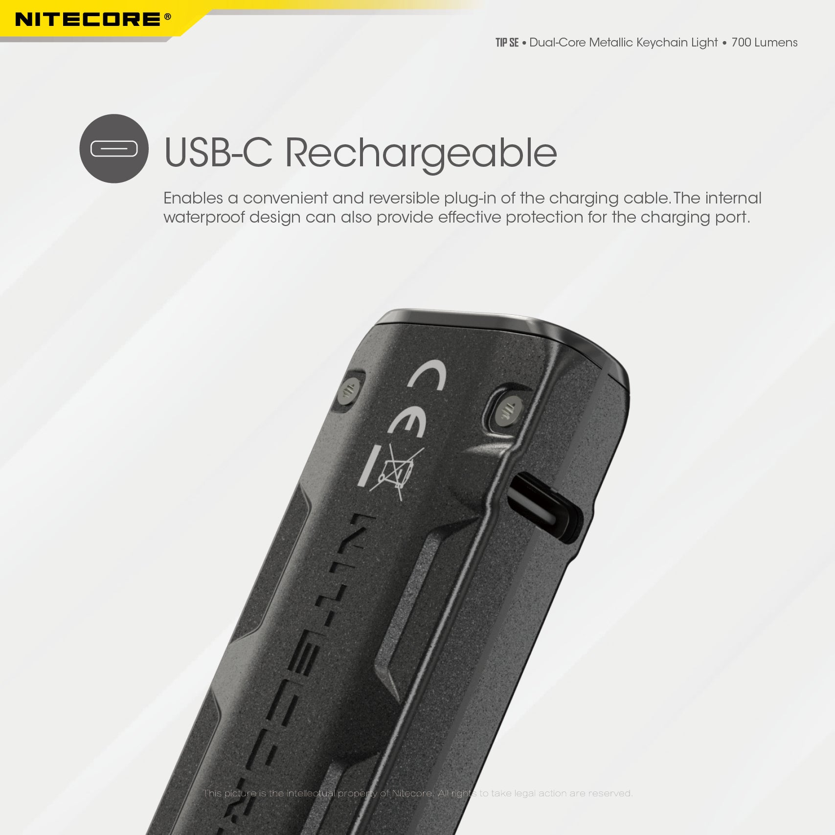 Nitecore TIP SE Keychain Rechargeable Flashlight (700 Lumens) (2 Versions)