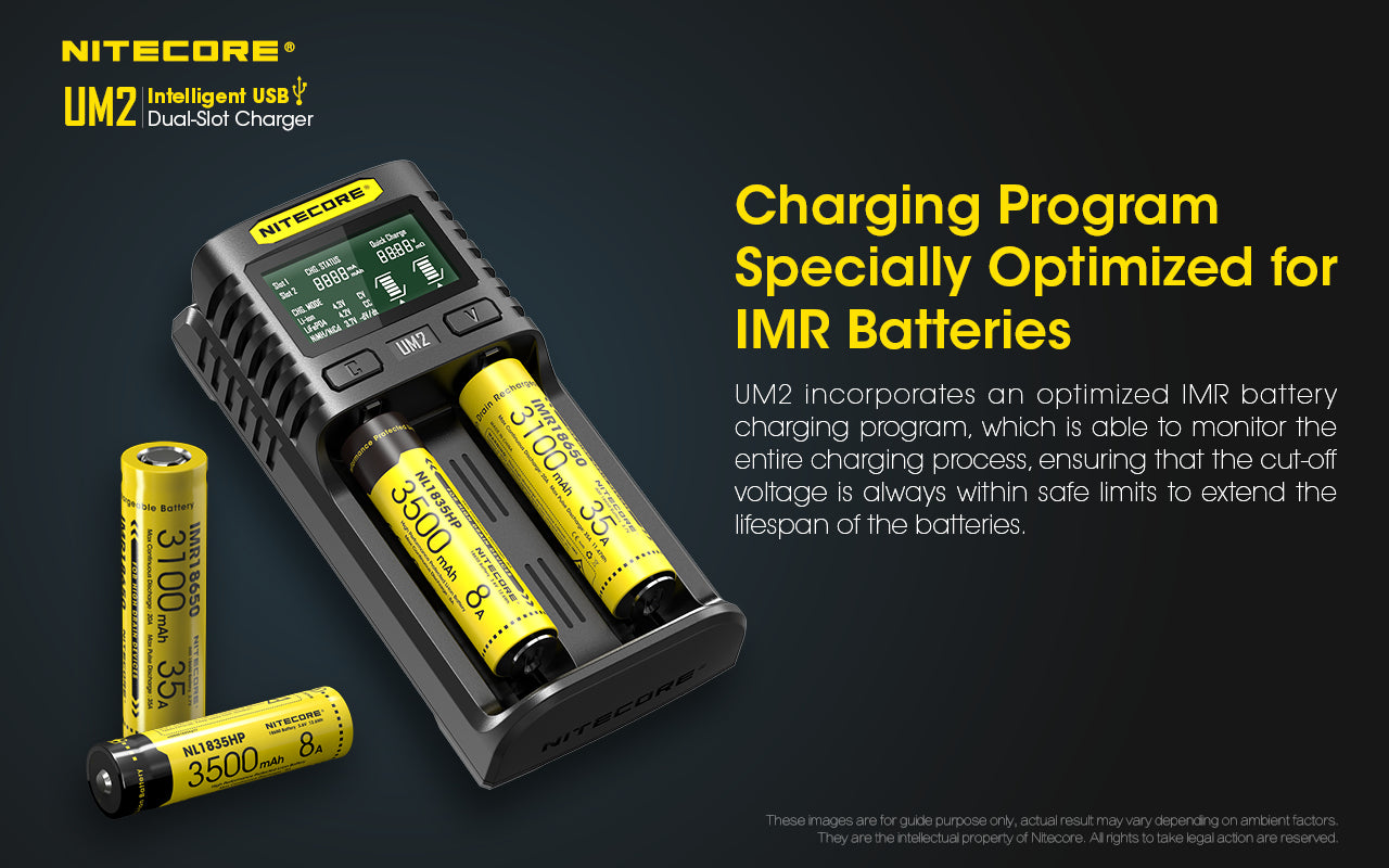 Nitecore UM2 Intelligent USB Dual-Slot Battery Charger - Thomas Tools