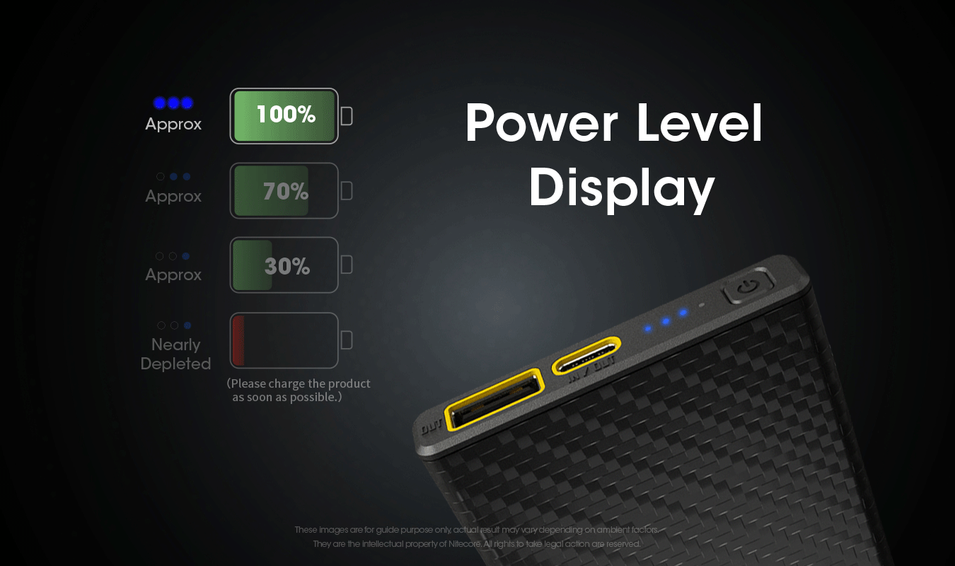 Nitecore Carbo 10000 Lightweight Carbon Fibre Power Bank