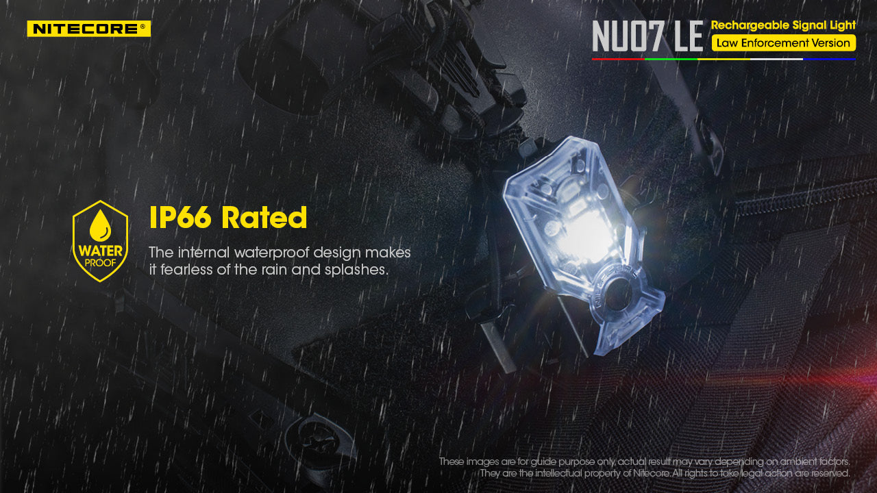 Nitecore NU07LE Mini Helmet Signal Safety Light (15 Lumens)