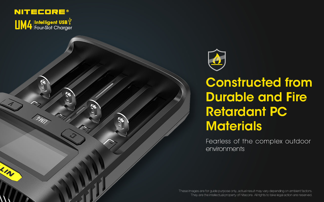 Nitecore UM4 Intelligent USB Four-Slot Battery Charger - Thomas Tools