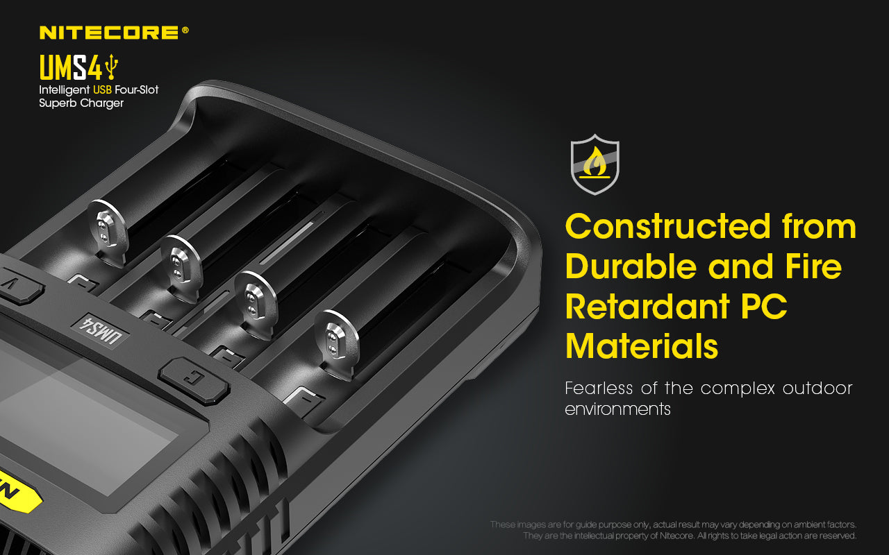 Nitecore UMS4 Intelligent USB Four-Slot Superb Battery Charger