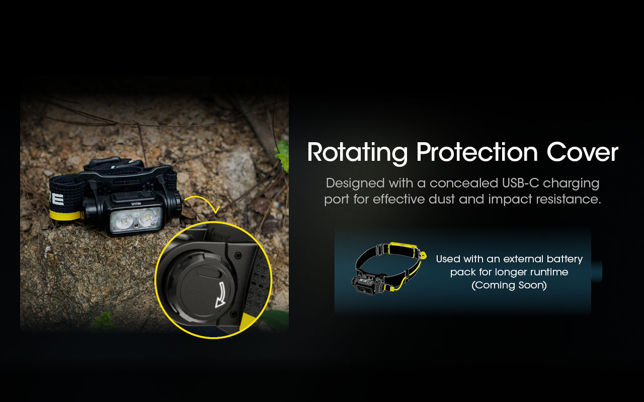 Nitecore NU40 Spotlight + Floodlight Rechargeable Headlamp (1000 Lumens)