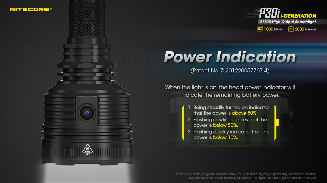 Nitecore P30i Rechargeable LED Flashlight (2000 Lumens)