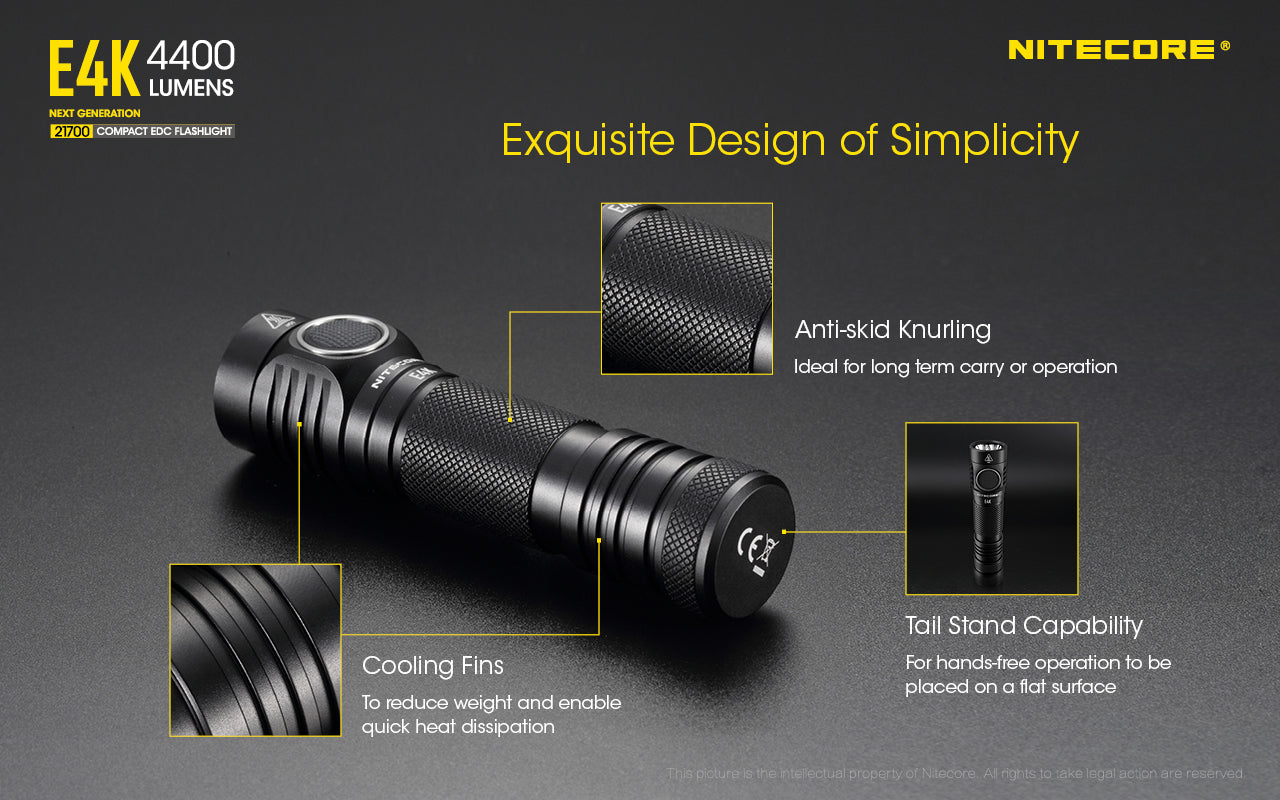 Nitecore E4K Rechargeable Flashlight (4400 Lumens)