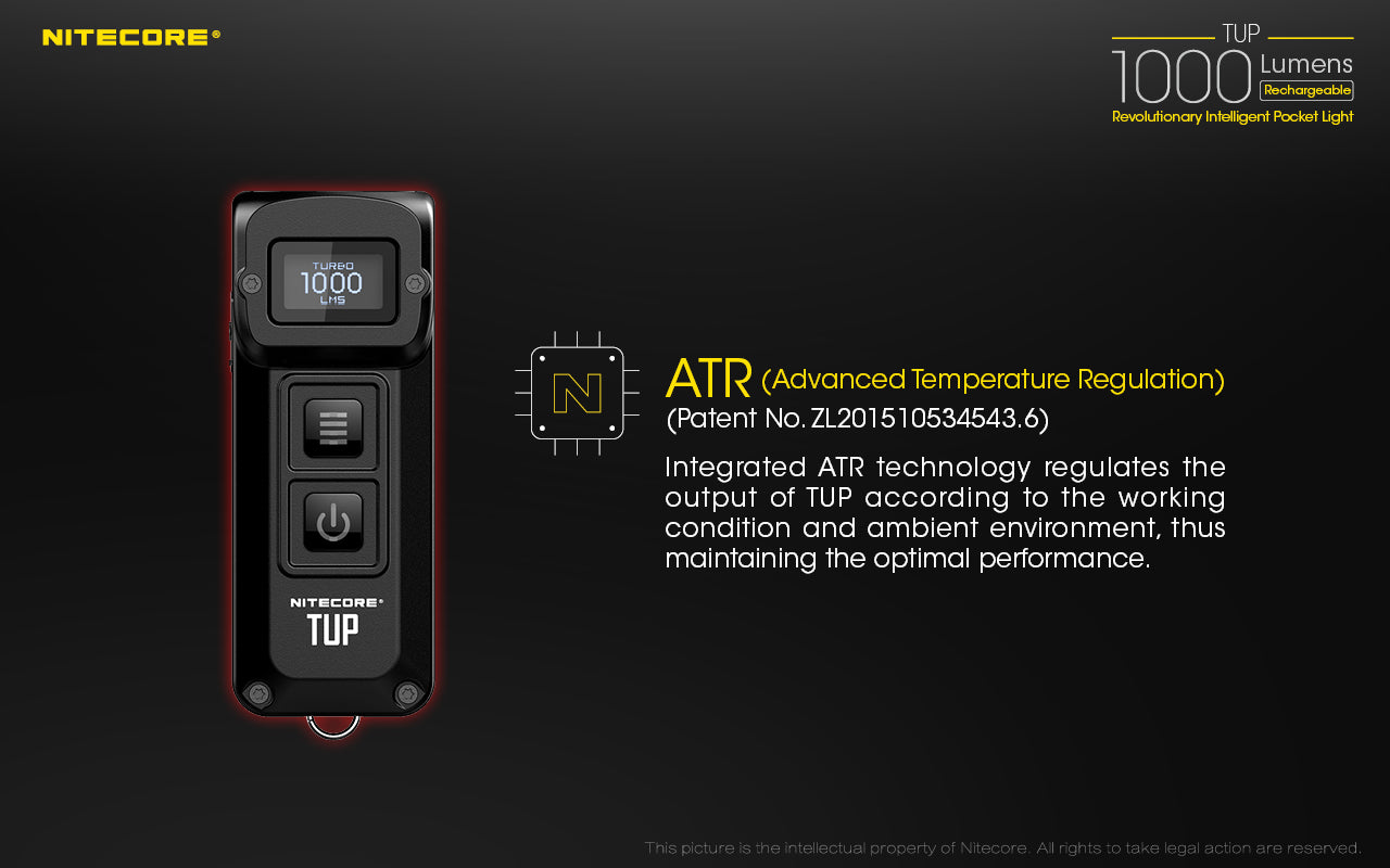 Nitecore TUP Rechargeable Flashlight (1000 Lumens) (2 Versions) - Thomas Tools