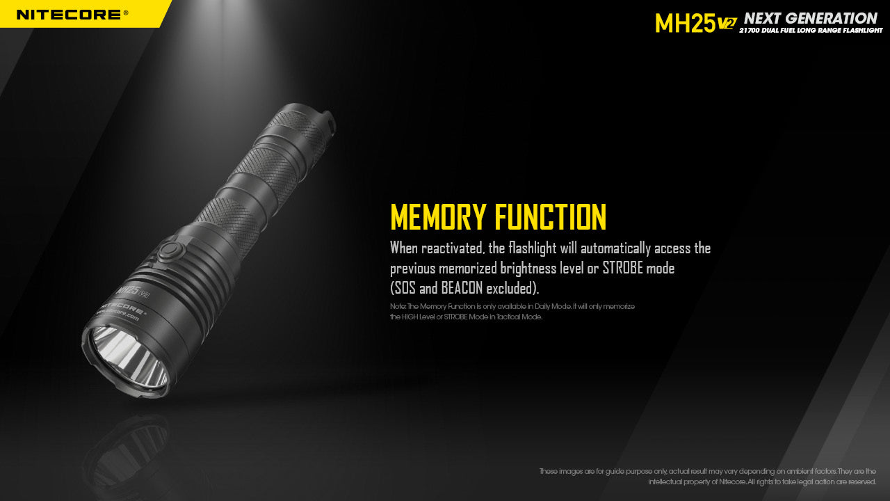 Nitecore MH25 V2 LED Rechargeable Flashlight (1300 Lumens)