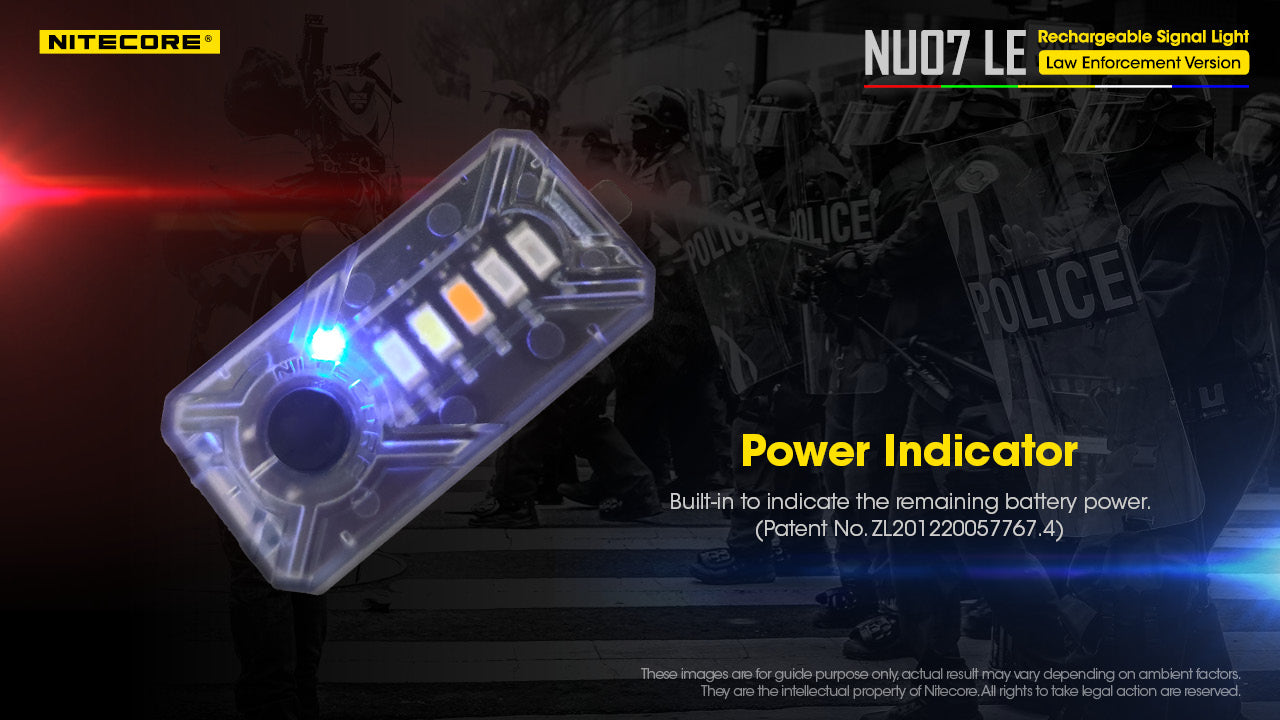 Nitecore NU07LE Mini Helmet Signal Safety Light (15 Lumens)