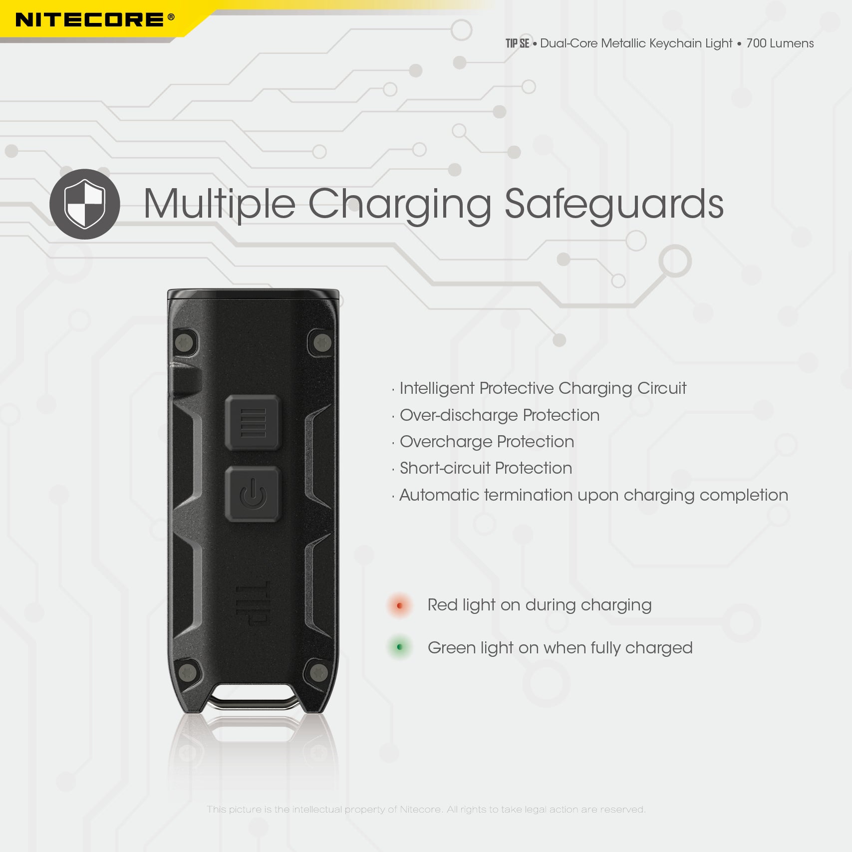 Nitecore TIP SE Keychain Rechargeable Flashlight (700 Lumens) (2 Versions)