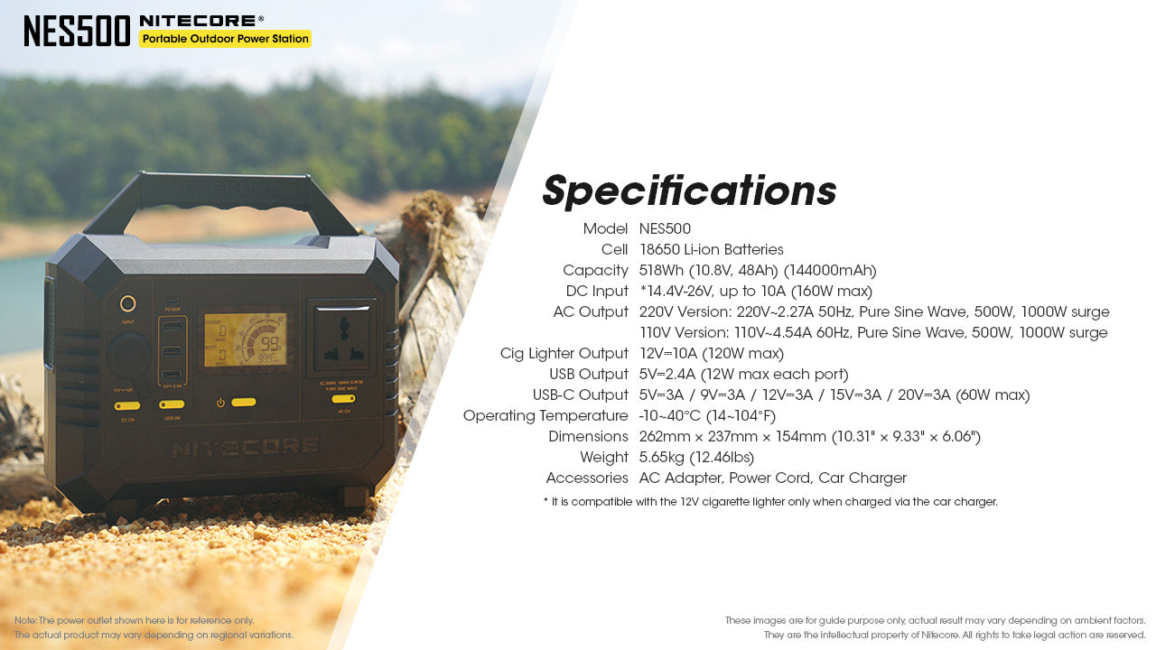 Nitecore NES500 Portable Outdoor Power Station