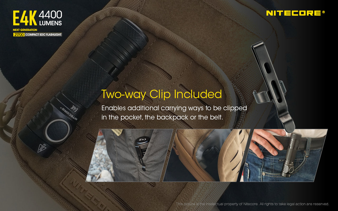 Nitecore E4K Rechargeable Flashlight (4400 Lumens)