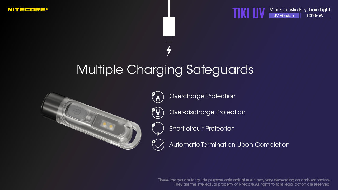 Nitecore TIKI UV & HCRI White LED Rechargeable Flashlight