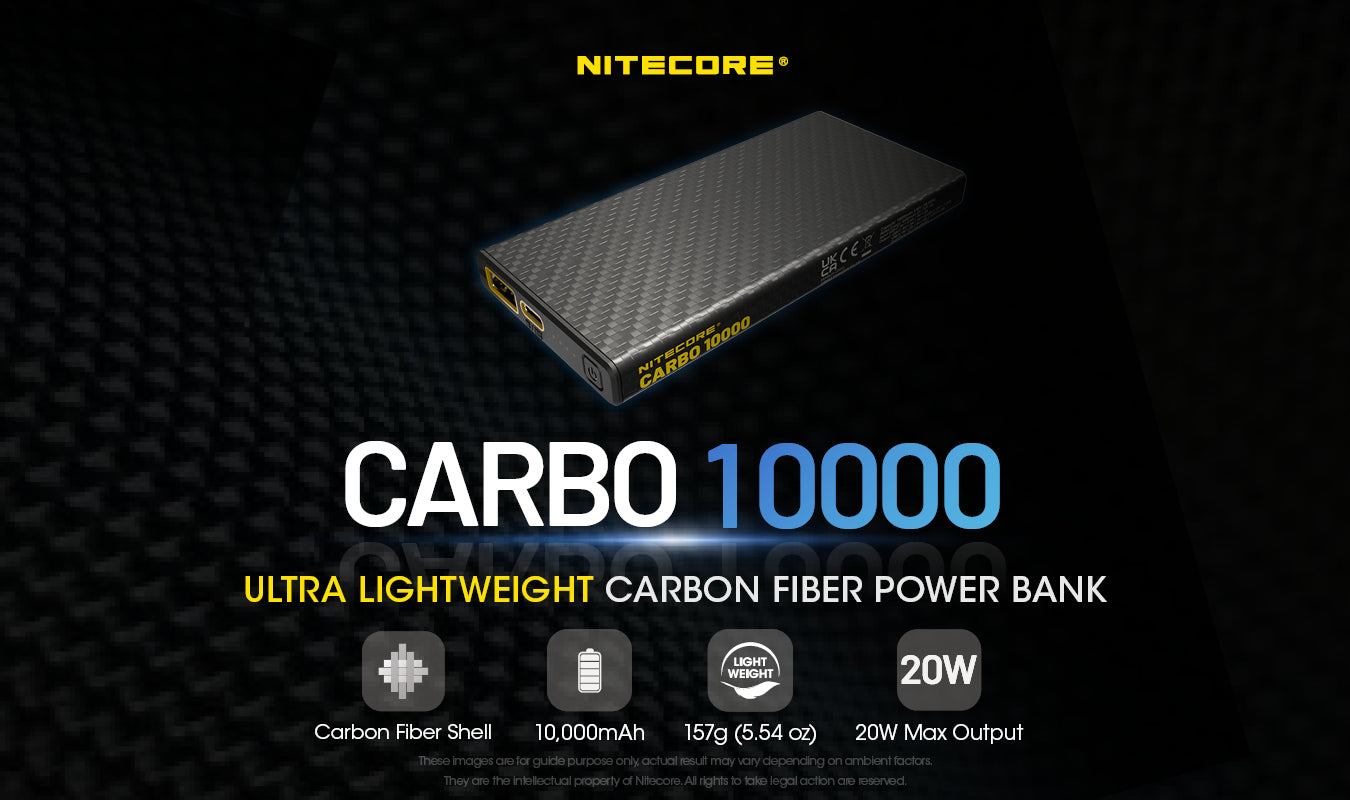 Nitecore Carbo 10000 Lightweight Carbon Fibre Power Bank