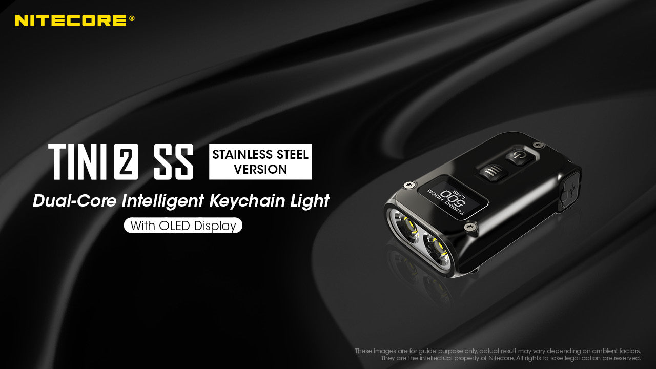 Nitecore TINI 2 SS Keychain Rechargeable Flashlight (500 Lumens)