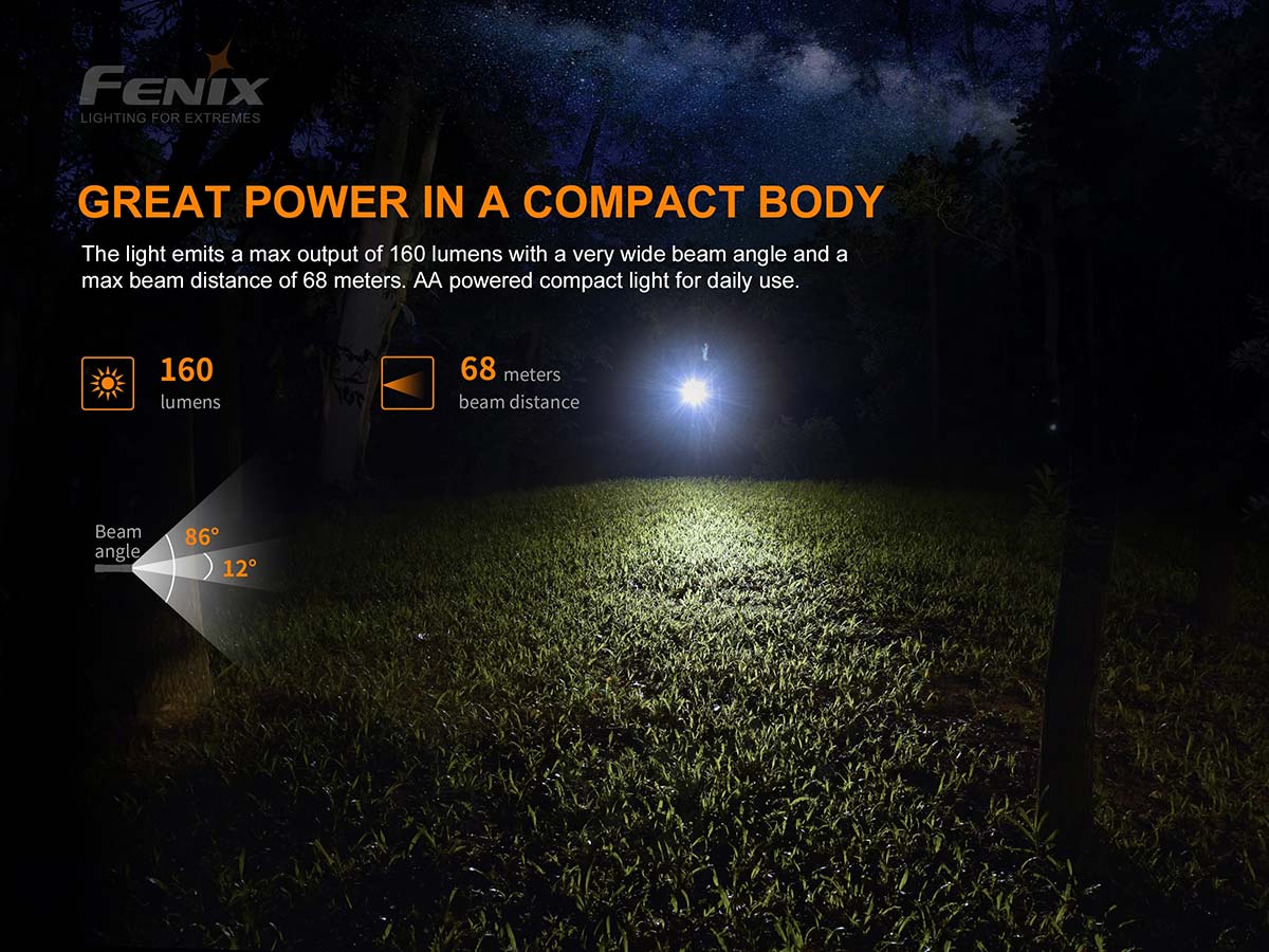 Fenix E12 V2.0 Flashlight (160 Lumens)