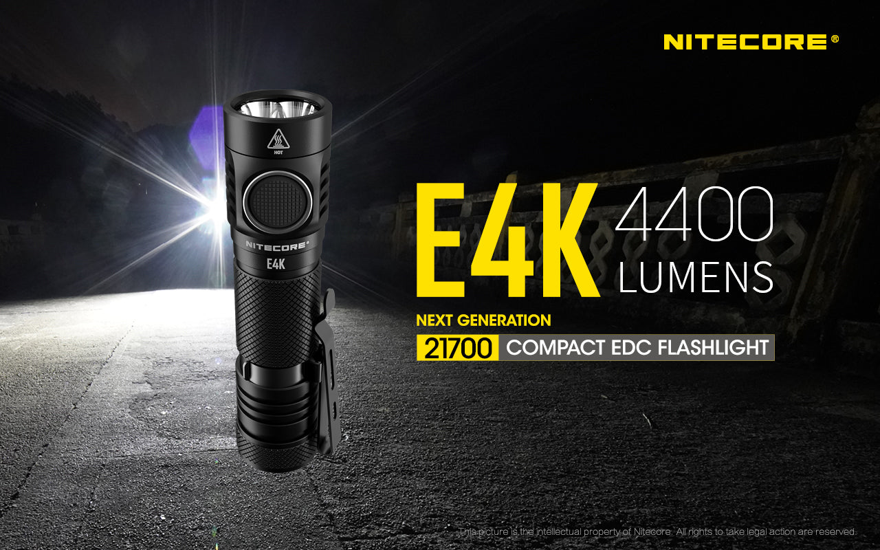 Nitecore E4K Rechargeable Flashlight (4400 Lumens)