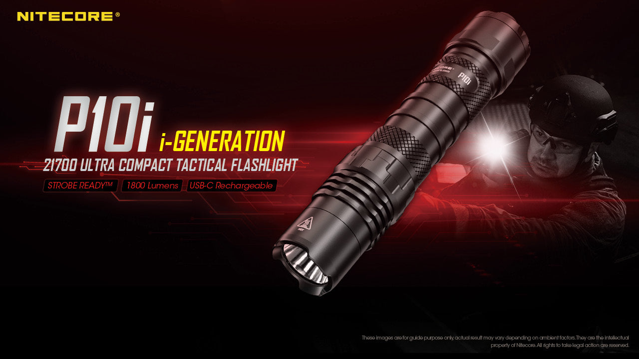 Nitecore P10i USB Rechargeable Flashlight (1800 Lumens)