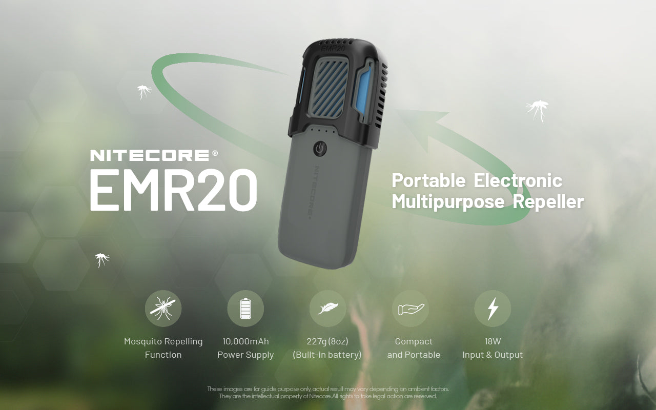 Nitecore EMR20 Rechargeable Mosquito Repeller PD & 10,000mAh Power Bank