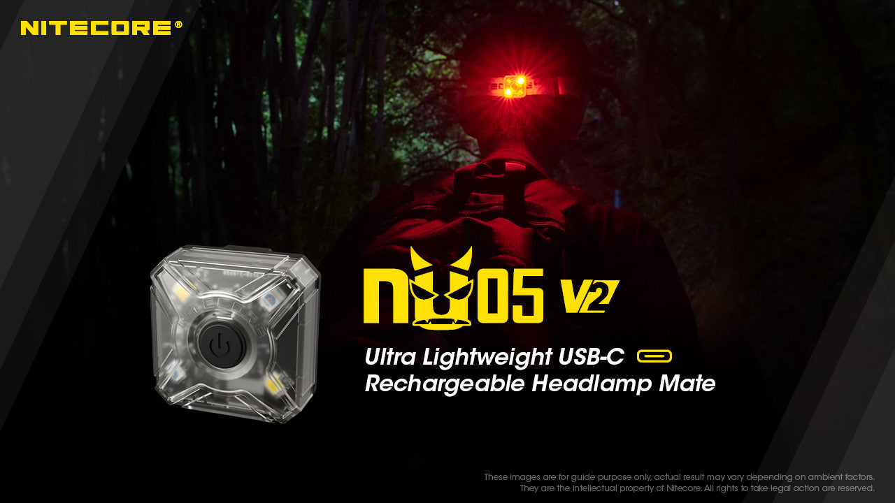 Nitecore NU05 V2 Kit Mini Signal Rechargeable Headlamp (40 Lumens)