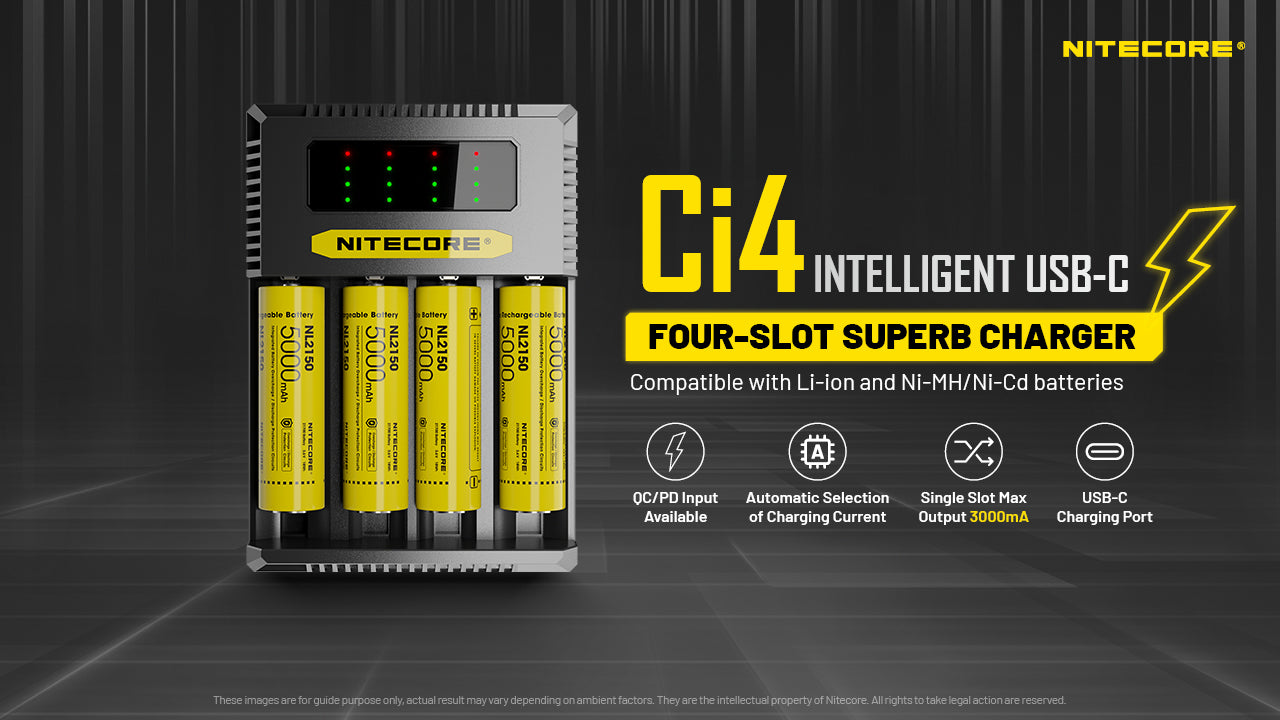 Nitecore Ci4 Intelligent USB-C Four-Slot Battery Charger