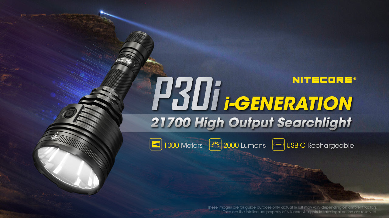 Nitecore P30i Rechargeable LED Flashlight (2000 Lumens)