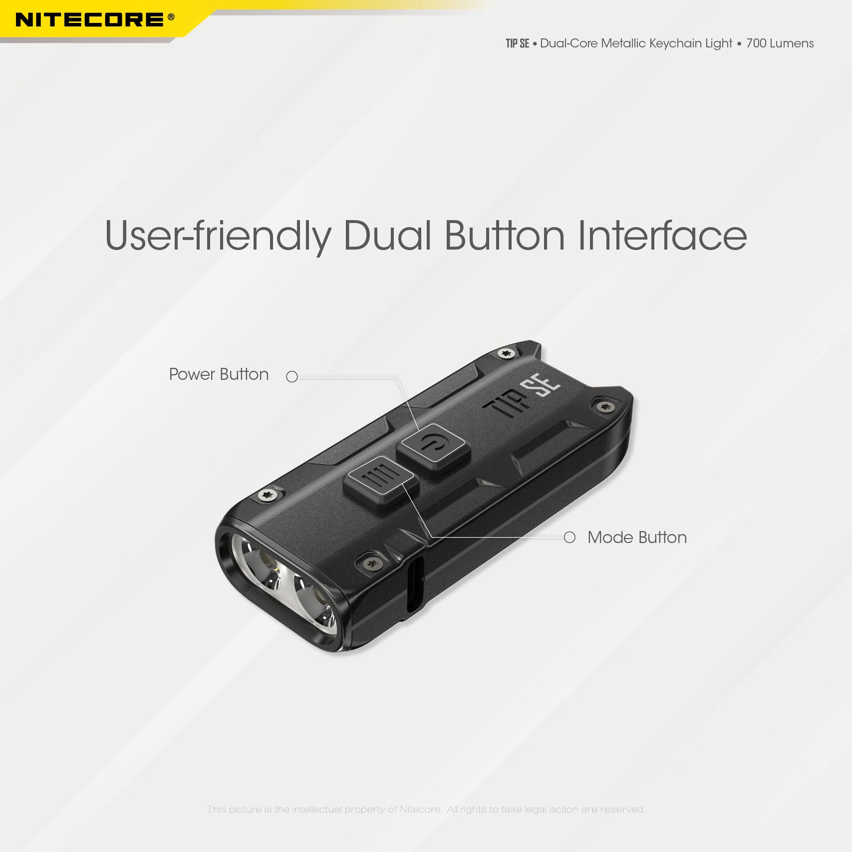 Nitecore TIP SE Keychain Rechargeable Flashlight (700 Lumens) (2 Versions)