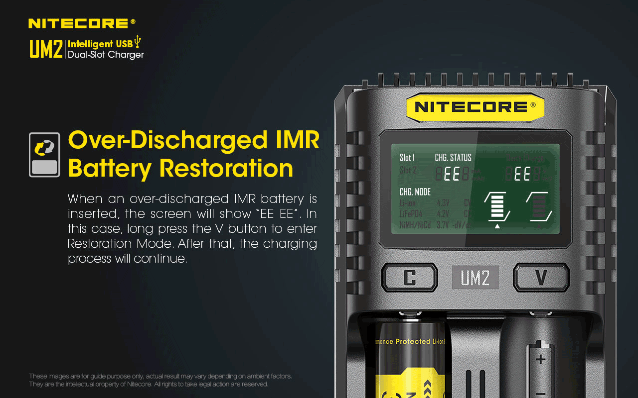 Nitecore UM2 Intelligent USB Dual-Slot Battery Charger - Thomas Tools