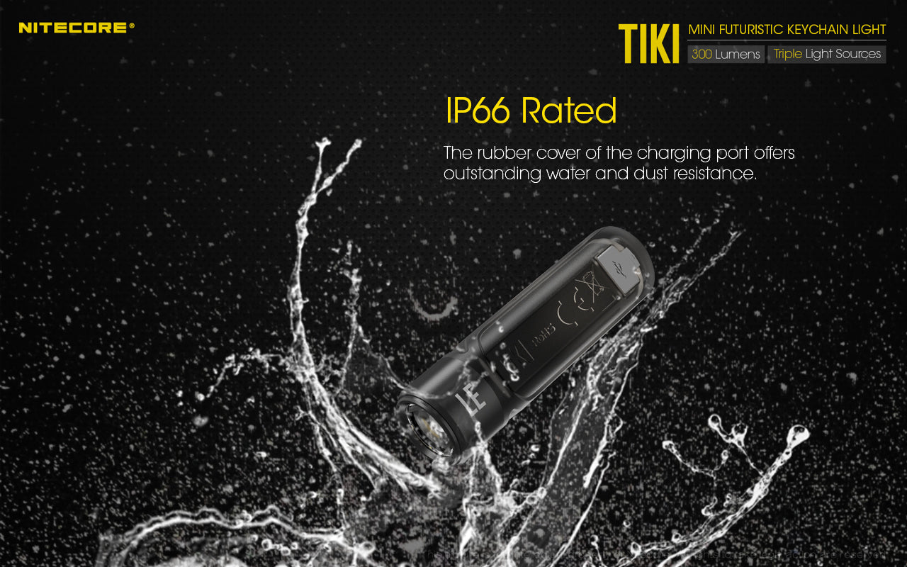 Nitecore TIKI LE Rechargeable Flashlight (300 Lumens) - Thomas Tools