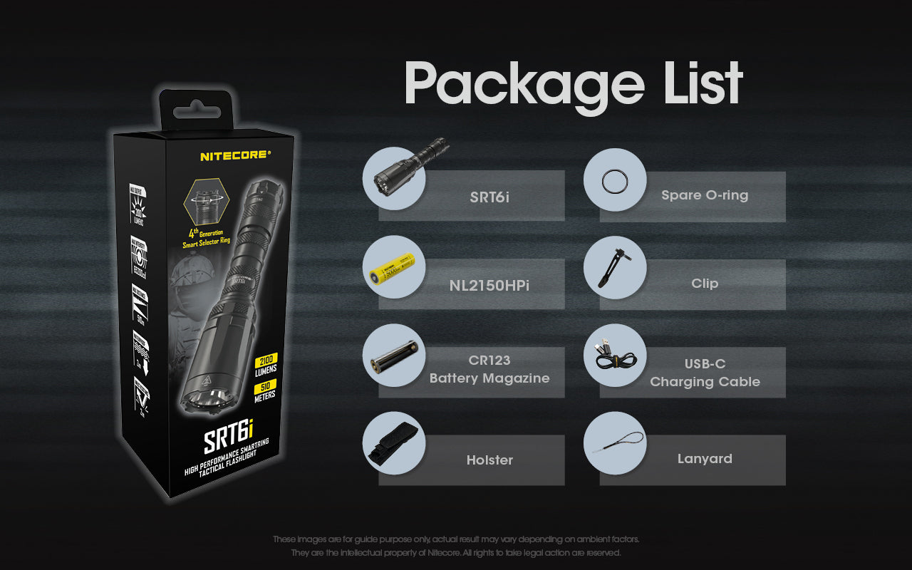 Nitecore SRT6i LED Rechargeable Flashlight (2100 Lumens)