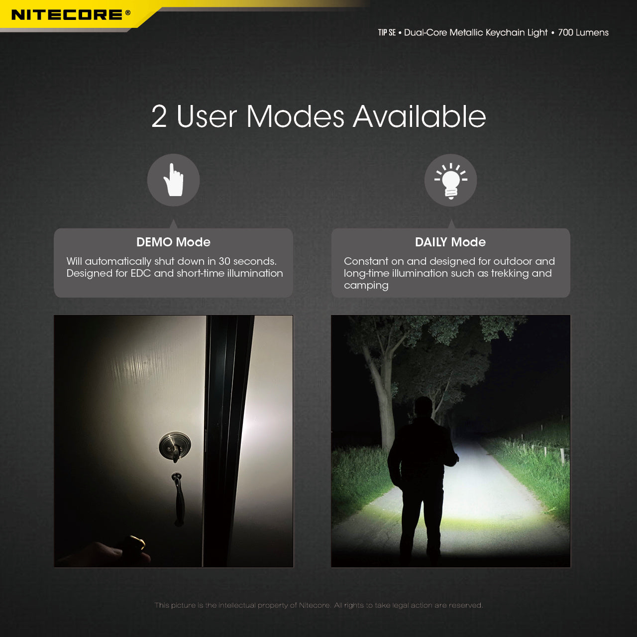 Nitecore TIP SE Keychain Rechargeable Flashlight (700 Lumens) (2 Versions)