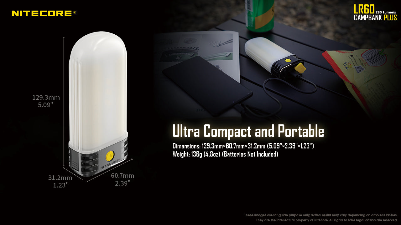 Nitecore LR60 Campbank Plus Camping Lantern (280 Lumens)